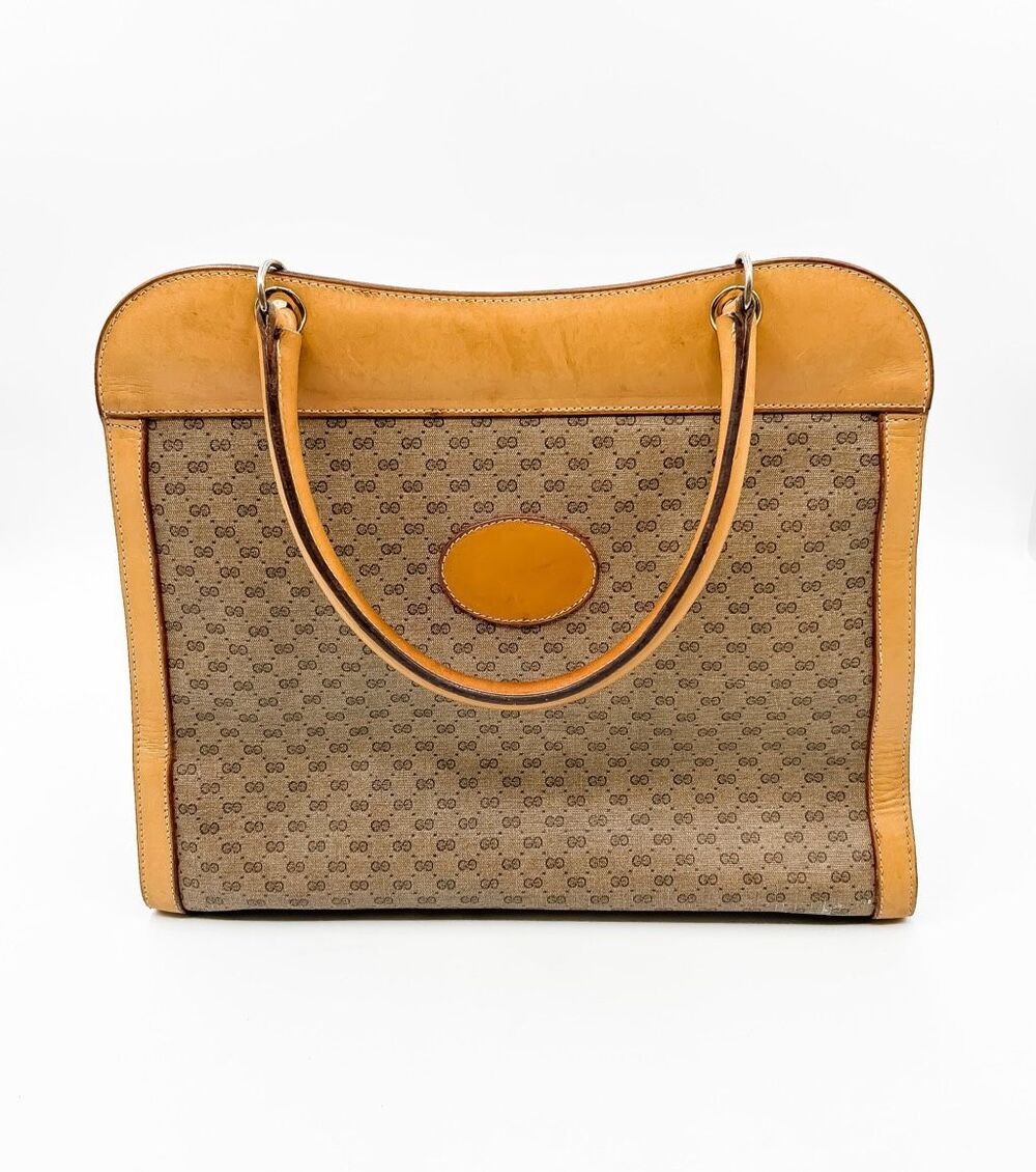 Gucci GG Micro Supreme Monogram Logo Handbag Shoulderbag Canvas Purse